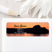 Étiquette de l'adresse de retour de Lake Sunrise (En situation)