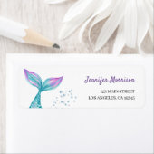 Étiquette de l'adresse de retour de l'anniversaire (En situation)