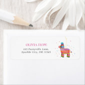 Étiquette de l'adresse de retour de l'anniversaire (En situation)