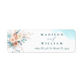 Étiquette de l'adresse de retour de l'aquarelle de (Devant)