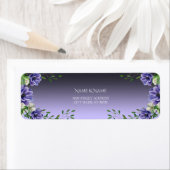 Étiquette de l'adresse de retour de l'aquarelle vi (En situation)