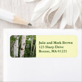 Étiquette de l'adresse de retour de l'arbre de bou (En situation)