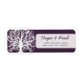 Étiquette de l'adresse de retour de l'arbre d'épan (Devant)