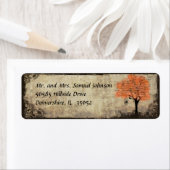 Étiquette de l'adresse de retour de l'arbre orange (En situation)