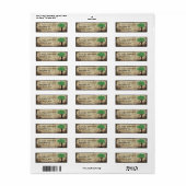 Étiquette de l'adresse de retour de l'arbre vert e (Feuille entière)