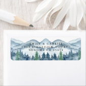 Étiquette de l'adresse de retour de l'eau de forêt (En situation)