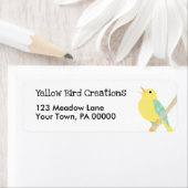 Étiquette de l'adresse de retour de l'écorce d'ois (En situation)