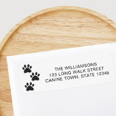 Étiquette de l'adresse de retour de l'Empreinte de