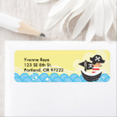 Étiquette de l'adresse de retour de l'enfant pirat (En situation)