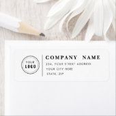 Étiquette de l'adresse de retour de l'entreprise d (En situation)