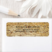 Étiquette de l'adresse de retour de l'huile d'or a (En situation)