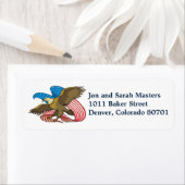 Étiquette de l'adresse de retour de l'indicateur U (En situation)