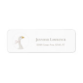 Étiquette de l'adresse de retour de l'oie blanche  (Devant)