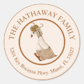 Étiquette de l'adresse de retour de l'oie mignonne (Devant)