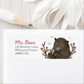 Étiquette de l'adresse de retour de l'ours blanc (En situation)