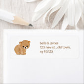 Étiquette de l'adresse de retour de l'ours de forê (En situation)