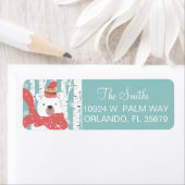 Étiquette de l'adresse de retour de l'ours d'hiver (En situation)