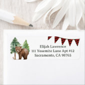 Étiquette de l'adresse de retour de l'ours foresti (En situation)