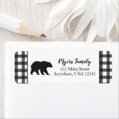 Étiquette de l'adresse de retour de l'ours pilé Wi (En situation)