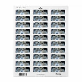 Étiquette de l'adresse de retour de Malamute Wolf (Feuille entière)