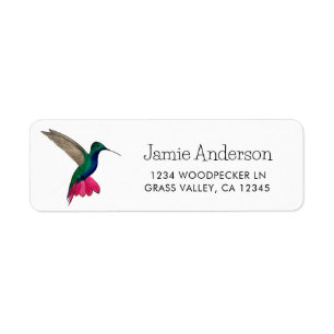 Étiquette de l'adresse de retour de Mango Hummingb