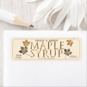 Étiquette de l'adresse de retour de MAPLE SYRUP (En situation)