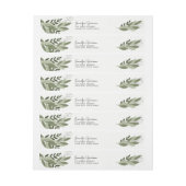 Étiquette de l'adresse de retour de mariage Sprigs (Feuille)