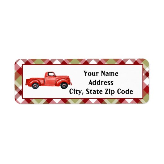 Étiquette de l'adresse de retour de mon véhicule d (Devant)