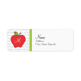 Étiquette de l'adresse de retour de Monogramme App
