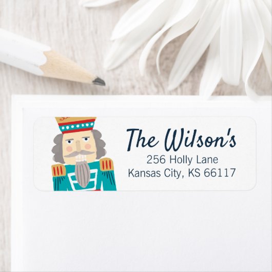 Étiquette de l'adresse de retour de Nutcracker (En situation)