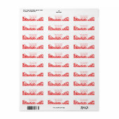 Étiquette de l'adresse de retour de Paisleys Elega (Feuille entière)