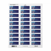 Étiquette de l'adresse de retour de Peace Mandala (Feuille entière)