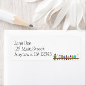 Étiquette de l'adresse de retour de perroquet (En situation)