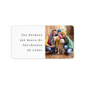 Étiquette de l'adresse de retour de photos famille (Devant)
