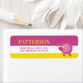 Étiquette de l'adresse de retour de porc et d'abei (En situation)