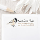 Étiquette de l'adresse de retour de poulet (En situation)