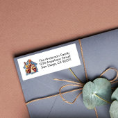 Étiquette de l'adresse de retour de poulet drôle p