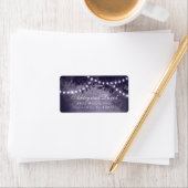 Étiquette de l'adresse de retour de Purple Rustic  (En situation)