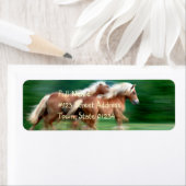 Étiquette de l'adresse de retour de Racing Palomin (En situation)