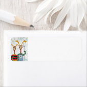 Étiquette de l'adresse de retour de rennes (En situation)