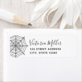 Étiquette de l'adresse de retour de Spider Web Hal (En situation)