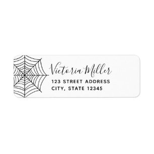 Étiquette de l'adresse de retour de Spider Web Hal