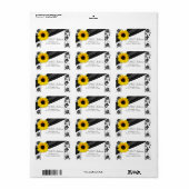 Étiquette de l'adresse de retour de Sunflower Mari (Feuille entière)