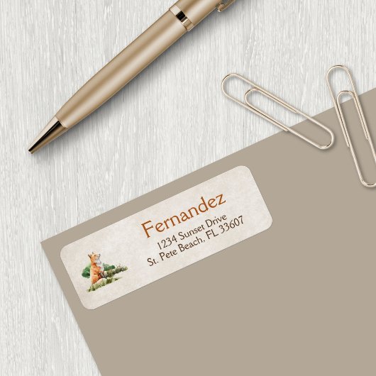 Étiquette de l'adresse de retour des animaux de fo