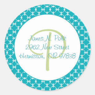 Étiquette de l'adresse de retour des anneaux entre