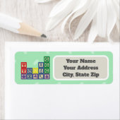 Étiquette de l'adresse de retour des blocs de biol (En situation)