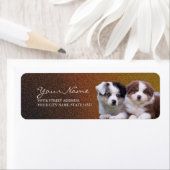 Étiquette de l'adresse de retour des chiots austra (En situation)