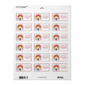 Étiquette de l'adresse de retour des couleurs arc- (Feuille entière)