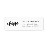 Étiquette de l'adresse de retour des courriers à m (Devant)