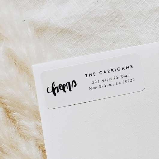 Étiquette de l'adresse de retour des courriers à m